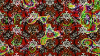 Çocuk stili. Renkli Bahar Teması eskiz kalıbı. Düz Çiçek Elementleri Tasarımı. Çiçekli çizim raster arkaplanı.