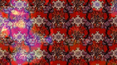 Çiçekleri, deniz kabukları, mandalaları ve suluboya efektleriyle donanma geçmişi. Eskiz modeli etnik tasarım. Yatak çarşafları, ceket, paket tasarımı, kumaş ve moda kavramları için tekstil baskısı.