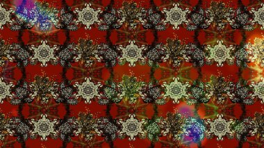 Nazik, yaz çiçekleri kahverengi ve kırmızı renklerde. Raster illüstrasyonu. Raster çiçek desenli ve çiçekli..