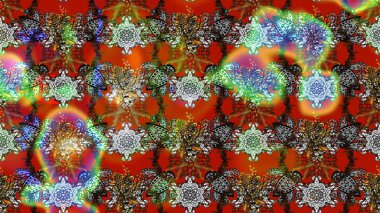 For print on fabric, textiles, wallpaper. Raster illustration. Vintage retro style. Sketch pattern with colorful paisley, brown and gray flowers and decorative elements. Sketch background.