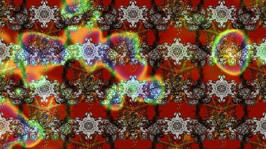 Parlak renkli çiçekleri ve kahverengi ve kırmızı renkte yaprakları olan harika bir çiçek deseni. Modern çiçek arkaplanı. Halk tarzı. Moda baskıları için zarif bir şablon.