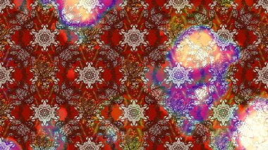 Raster illüstrasyonu. Küçük çiçekteki sevimli çiçek deseni. Modaya uygun kumaş deseni. Tony 'nin kumaş desenini çiz.