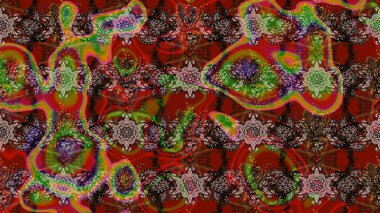 Çiçek deseni. Düz Çiçek Elementleri Tasarımı. Raster güzel kumaş deseni çiziyor. Renkli Bahar Teması çizim şablonu.