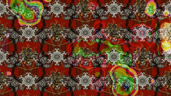 Raster Hip kumaş deseni. Eskiz Vintage Çiçek Deseni.