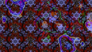 Güzel kumaş deseni. Bahar çiçekleriyle güzel bir çiçek deseni çizmişsin. Raster illüstrasyonu.