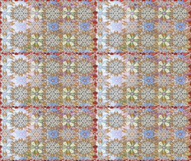 Çiçekli, kusursuz bir arkaplan. Çocuk stili. Renkli Bahar Temalı Kusursuz Arkaplan. Düz Çiçek Elementleri Tasarımı.