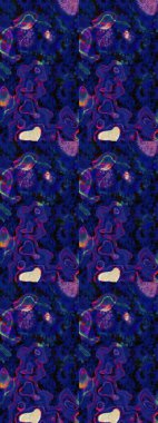 Mavi ve siyah renkte çiçekler. Gömlek baskısı için çiçek boyası. Çiçek eskiz kalıbı geçmişi.