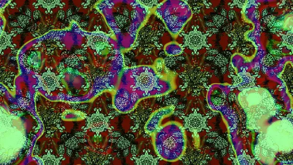 Yumuşak, yaz çiçekli arka plan. Çiçekli karalama şeklinde Raster çiçek deseni. Yeşil ve kahverengi renkte çiçekler.