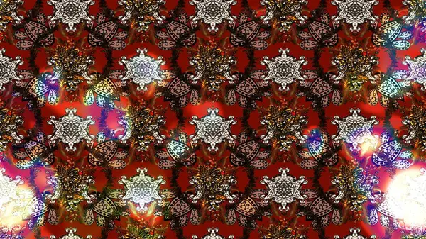 Renkli Bahar Teması eskiz kalıbı. Raster illüstrasyonundaki çiçek desenli çizim. Kahverengi ve kırmızı renkte çiçekler. Düz Çiçek Elementleri Tasarımı.