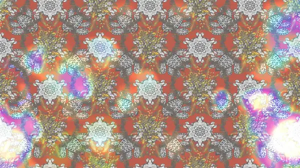 Raster illüstrasyonu. Tropik çiçek desenleri. Gri ve nötr renkte çiçekler.