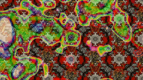 Eskiz tarzı yeşil ve kahverengi renkler. Raster illüstrasyonu. Raster illüstrasyonu. Şirin karalamalı çiçek desenli çizim. El yapımı çiçek ve bitki koleksiyonu.