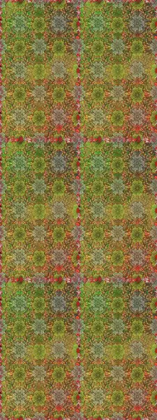 Sevimli çiçek raster deseni. Yeşil ve kahverengi renkli çiçekler. Renkli Bahar Temalı Kusursuz Arkaplan. Düz Çiçek Elementleri Tasarımı.