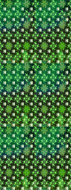 Çiçekli karalama şeklinde Raster çiçek deseni. Raster illüstrasyonu. Yumuşak, yaz çiçekleri yeşil renklerde.