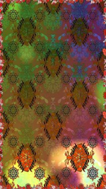 Kahverengi renkli çiçeklerle kusursuz çiçek deseni. Suluboya tarzında kahverengi renkte çiçekler.