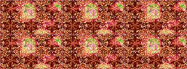 Noel 2019, kar tanesi, yeni yıl. Altın elemanları ile bir kırmızı ve kahverengi renkleri üzerinde Vintage seamless modeli.