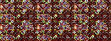 Şekil verilmiş çiçeklerle eskiz deseni. Süslü zentangle çizim dokusu, soyut çiçeklerle süslenmiş. Çiçek deseni duvar kağıdı, şablon dolguları ve web sayfası arkaplanı için kullanılabilir.