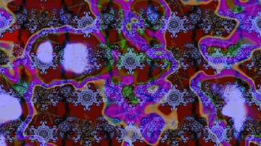 Renkli Bahar Teması eskiz kalıbı. Güzel kumaş deseni. Düz Çiçek Elementleri Tasarımı. Raster illüstrasyonunda çiçek deseni çizimi.