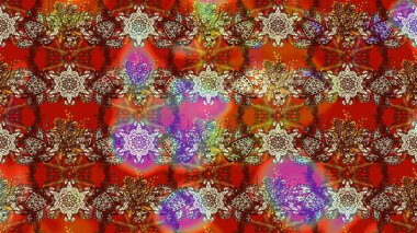 Şirin, zarif çiçekler Raster illüstrasyonu. Yapraklı çizim şekli. Poster ya da kapak için arka plan. Tekstil için figür. Davetiye ve kartpostal tasarımı için dekoratif çiçek unsurları.