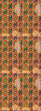 Kusursuz altın desenli bukleler. Hassas altın desen. Kahverengi ve turuncu renklerde altın elementlerle kusursuz desen. Raster. Doğu tarzı arabesk. Parlak dantel, stilize çiçekler, şal desenli.