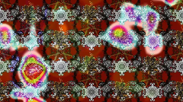 Raster illüstrasyonu. Robot resim. Küçük çiçekte sevimli çiçek deseni var..