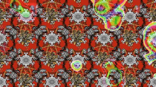 Gri ve kahverengi renkler. El çizimi, soyut ve süslü elementler. Suluboya resim taklit Raster çizimi. Klasik çiçekler. Yaz çiçekleri teması.