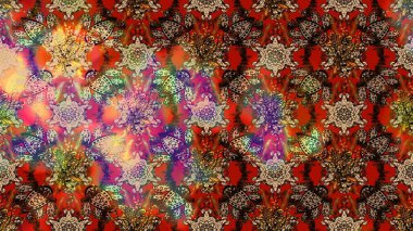 Nazik, narin çiçek arkaplanı. Kahverengi ve bej renkli çiçekler. Raster çiçek desenli ve çiçekli..