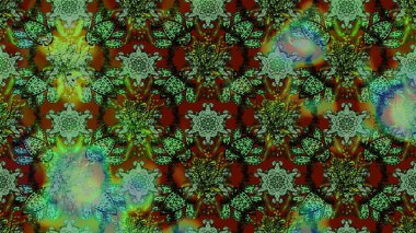 Eski usul. Eskiz geçmişi. Raster illüstrasyonu. Tomurcukları papatya çiçekleri olan sevimli bir çiçek deseni. Kumaş, tekstil, duvar kağıdı baskısı için. Miles Fleur, dandik süs.