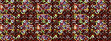 Şekil verilmiş çiçeklerle eskiz deseni. Süslü zentangle çizim dokusu, soyut çiçeklerle süslenmiş. Çiçek deseni duvar kağıdı, şablon dolguları ve web sayfası arkaplanı için kullanılabilir.