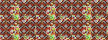 Küçük gri ve kahverengi çiçeklerle oldukça eski bir besin torbası deseni. Tekstil, kumaş, kapaklar, duvar kağıtları, baskı, paket, koleksiyon defteri, örgü, dekupaj için çiçek arkaplanı..