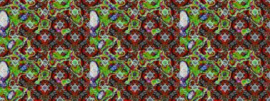 Çizim kalıbı. Raster illüstrasyonu. Ultraviyole kumaş deseni. Organik motif arkaplanı.