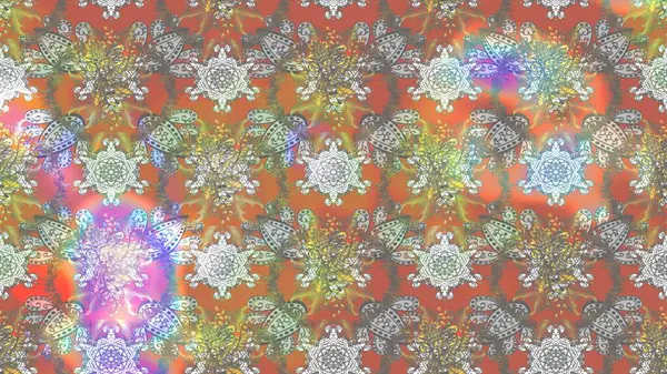 Çiçekli karalama şeklinde Raster çiçek deseni. Yumuşak, yaz çiçekli arka plan. Gri ve nötr renkte çiçekler.