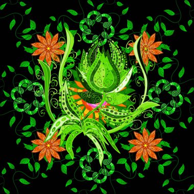 Düzenlenebilir. Siyah, yeşil çiçekli suluboya, tasarım elementleri olan zarif, pürüzsüz bir desen. Düğün davetiyeleri için çiçek deseni, tebrik kartları, hatıra defteri, baskı, hediye paketi, imalat