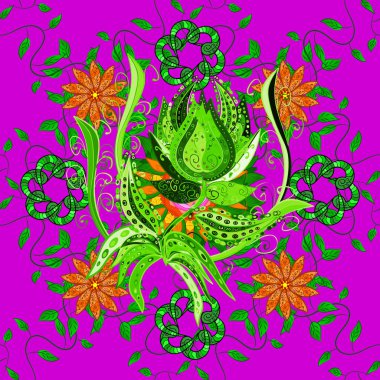 Sınır Kızılderili çiçekli paisley patten. Etnik Mandala havlusu. Kına tarzı. Tebrik kartı geçmişi, boyama kitabı, arkaplan ve tekstil için kullanılabilir. Kusursuz süs izi..