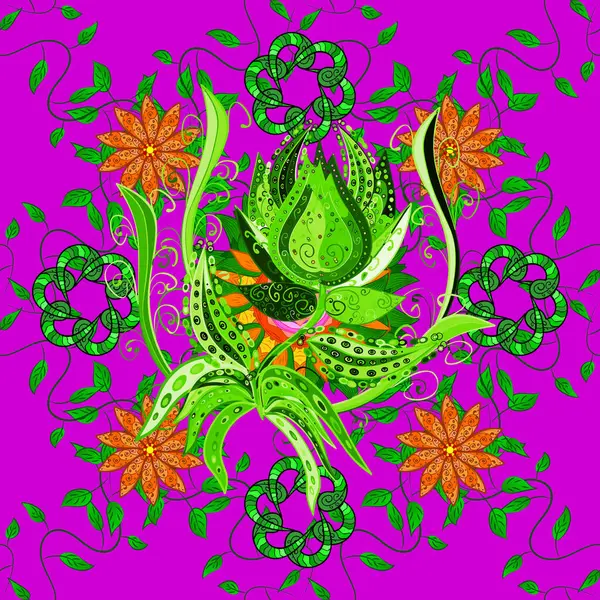 Sınır Kızılderili çiçekli paisley patten. Etnik Mandala havlusu. Kına tarzı. Tebrik kartı geçmişi, boyama kitabı, arkaplan ve tekstil için kullanılabilir. Kusursuz süs izi..