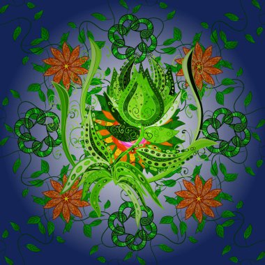 Nazik romantik baskı. Tatil havası. Vektörsüz şirin çiçek deseni. Bahar mevsimi.