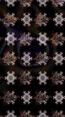 Eskiz arkaplan modeli. Raster - stok. Yapraklı çiçekler ve siyah renkli papatya çiçekleri..