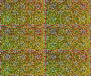 Yumuşak, bahar çiçekli arka plan. Yeşil ve kahverengi renkli çiçekler. Raster çiçek desenli ve çiçekli..