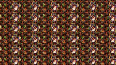 Raster illüstrasyonu. Küçük çiçekteki sevimli çiçek deseni. Çizim.