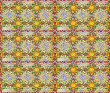Abstract seamless pattern on neutral and brown colors with bright flowers. Elegant raster texture with floral elements. Cute floral pattern in the small flower.