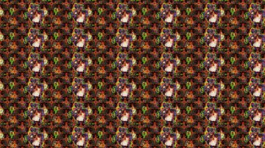 Raster illüstrasyonu. Küçük çiçekteki sevimli çiçek deseni. Çizim.