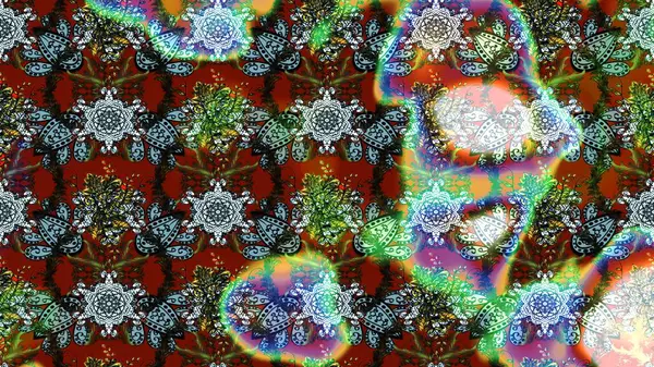 Raster Güzel kumaş deseni. Raster suluboya deseni, narin çiçekler, mavi ve yeşil çiçekler, tebrik kartı şablonu..