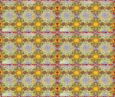 Abstract seamless pattern on neutral and brown colors with bright flowers. Elegant raster texture with floral elements. Cute floral pattern in the small flower.