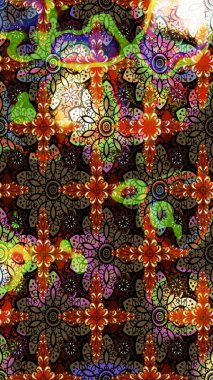 Düz Çiçek Elementleri Tasarımı. Renkli Bahar Teması eskiz kalıbı. Parlak arkaplan eskiz desenli çiçekli fantezi tasarımı.