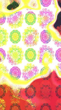 Yumuşak, bahar çiçekli arka plan. Çiçekli karalama şeklinde Raster çiçek deseni. Sarı renkte çiçekler.