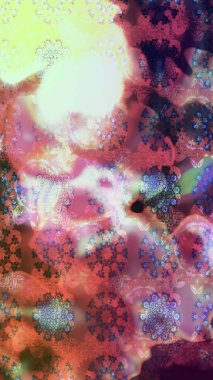 3D çiçekler, eskiz. Raster illüstrasyonu. Tarafsız renklerde.