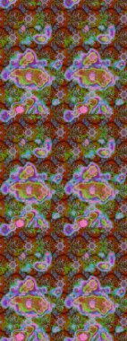 Desen, çizim, çiçek sınırı. Eski moda arka plan. Kıvırcık, parlak örgü. Çiçek çelengi. Raster illüstrasyonu. Güzel, pürüzsüz kumaş, tuval..