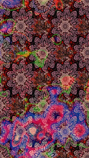 Küçük renkli çiçekler. Motley illüstrasyonu. Moda baskıları için zarif bir şablon. Robot resim. Küçük çiçekte güzel bir desen. Çiçekli bahar çiçekleri.