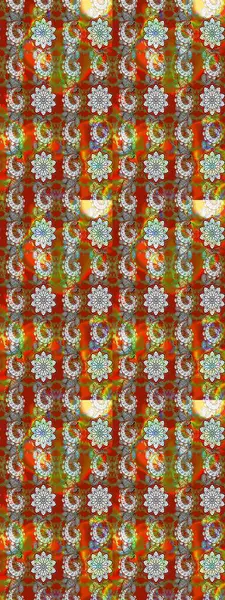 Kahverengi ve gri renkli çiçekler. Raster illüstrasyonunda çiçek deseni çizimi.