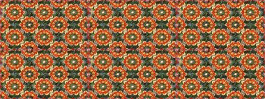 Kahverengi ve turuncu renklerde altın element. Davetiyeler, kartlar, web sayfası için Raster illüstrasyon. Doğu tarzı element. Çizgi sanatı tasarım şablonu için kusursuz sınır. Altın çizgili çiçek dekoru.