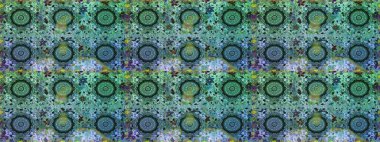 Noel, kar tanesi, yeni yıl. Mavi ve yeşil renklerde altın sarısı desenler. Mavi ve yeşil renklerde altın elementlerle kusursuz klasik desen.